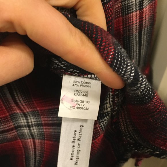 Madewell Ex-Boyfriend Rollins Plaid Flannel XS - Picture 3 of 5
